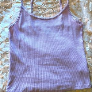 lilac ribbed tank top